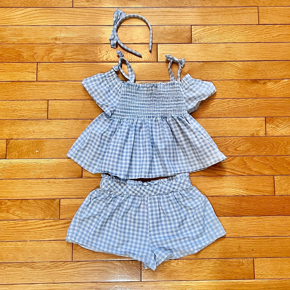 💕Sz 5/6 super cute Tommy Bahama matching 3 piece short set with headband!